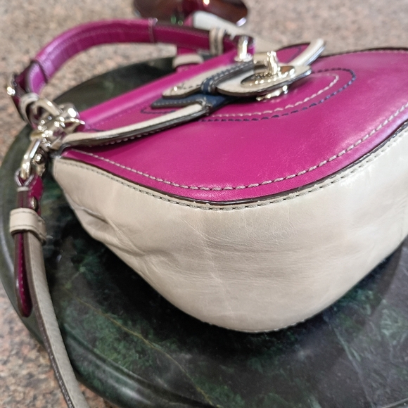 Coach Legacy Mini Willis Berry Colorblock Leather Crossbody Bag - Picture 11 of 17